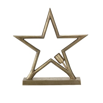 Lampa świąteczna Gwiazda antyczny mosiądz 45cm